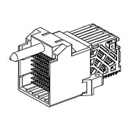Molex Board Connector, 150 Contact(S), 15 Row(S), Male, Right Angle, 0.074 Inch Pitch, Press Fit 1715757108